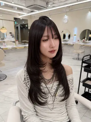 ロング hiyori🎀 韓国レイヤーのヘアスタイル