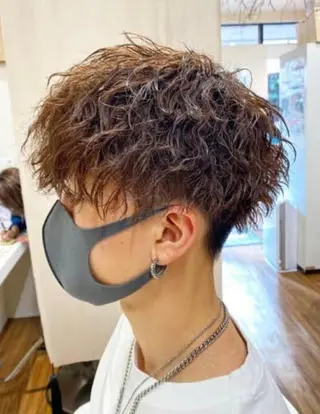 パーマ メンズ 木村 魁成のヘアスタイル
