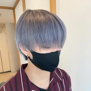 カラー メンズ レイヤー・ハッシュ ウルフ・武蔵小杉のヘアスタイル