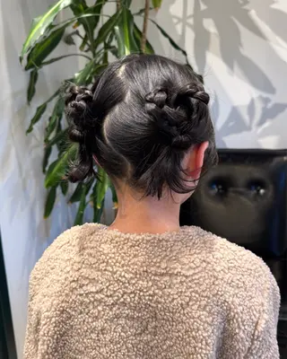 ミディアム キッズ 黒岩 珠奈のヘアスタイル