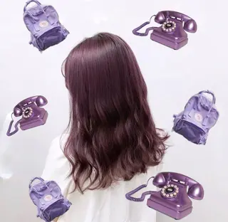 ミディアム カラー ヘアアレンジ 上品＆韓国風 🥀海心🥀のヘアスタイル