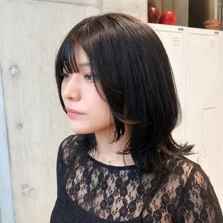 ミディアム 🍎暖色ウルフ 🍎みさきのヘアスタイル