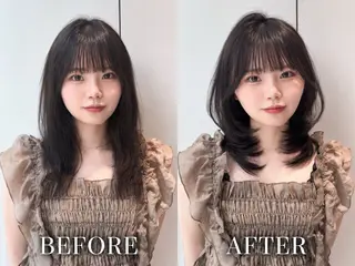 ミディアム 谷川が作る熊本1🥇 レイヤーカットのヘアスタイル