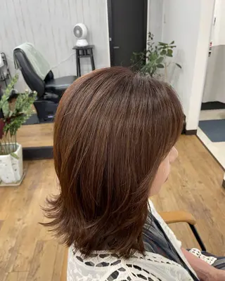 ミディアム カラー 【hair mic】 植田隆文のヘアスタイル