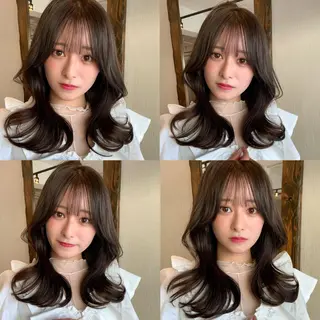 ミディアム カラー 透明感カラー✂︎ /縮毛矯正/YUKAのヘアスタイル