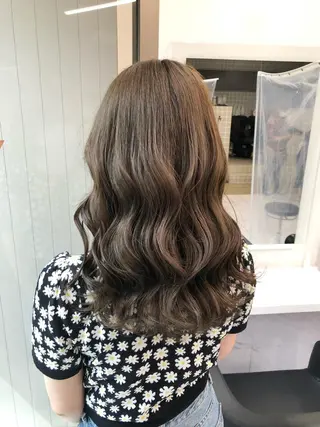 セミロング カラー パーマ ヘアアレンジ メンズ キッズ ネイル マツエク・マツパ 上品＆韓国風 🥀海心🥀のヘアスタイル