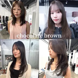 セミロング カラー pia 薬院のヘアスタイル