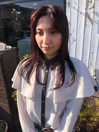 ロング カラー デザインカット🎨 ボブおざきのヘアスタイル