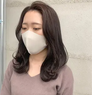 ミディアム カラー 透明感カラー✂︎ /縮毛矯正/YUKAのヘアスタイル