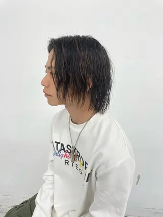 ミディアム パーマ メンズ 【柏メンズパーマ職人 】店長 KAZUMAのヘアスタイル
