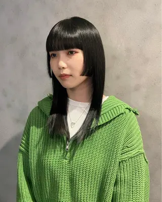 セミロング カラー 茉樹@pullnoc /新宿/ボブ/モードのヘアスタイル