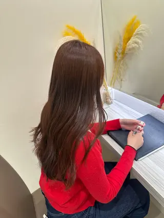ロング カラー ヘアアレンジ タイトボブ個性派カラ ーAKANEのヘアスタイル
