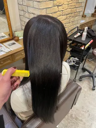 セミロング カラー 髪質改善矯正特化 🇰🇷amiruのヘアスタイル