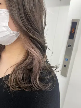 ロング カラー 宮本 円のヘアスタイル