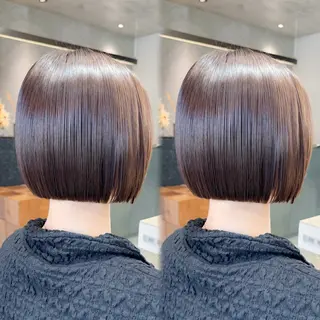 ミディアム 🪼ai🪼 縮毛矯正、ボブのヘアスタイル
