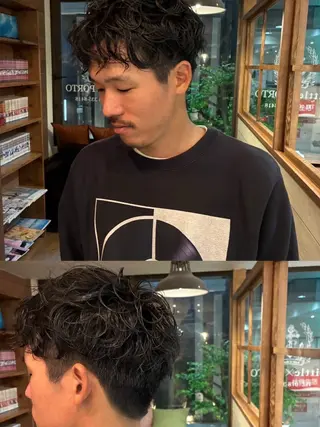 パーマ メンズ 透明感・艶感 小坂隼斗のヘアスタイル