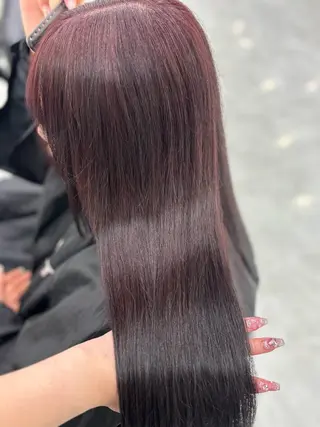 ロング 🎀暖色カラー🎀 韓国ヘア まなかのヘアスタイル