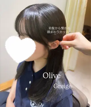 セミロング 前髪、顔まわりカット 🎀ゆうなのヘアスタイル