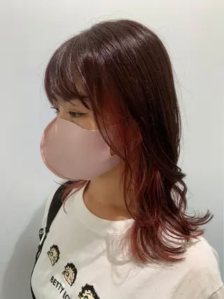 ミディアム カラー 🌈ブリーチ特化🌈 MINATOのヘアスタイル