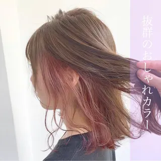 ミディアム カラー うる艶/レイヤー 🪞池袋LAND🪞のヘアスタイル