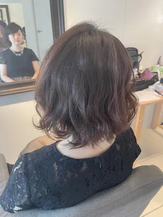 ミディアム カラー パーマ ヘアアレンジ メンズ キッズ ネイル マツエク・マツパ アイブロウ ヘアメイク10年から 美容師💄Anriのヘアスタイル
