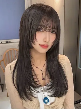 ロング 縮毛矯正・透明感 カラー💙acoのヘアスタイル