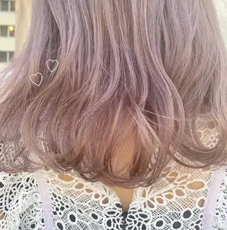 ミディアム ハイトーンカラー♡ yuのヘアスタイル
