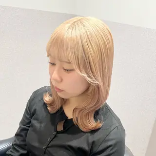 ミディアム カラー 🩵ブリーチカラー MIORI🩵のヘアスタイル