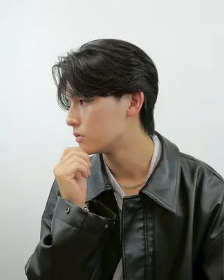 ショート カラー パーマ ヘアアレンジ メンズ キッズ 波巻き/シャドウ/ 特化 福田朝輝のヘアスタイル