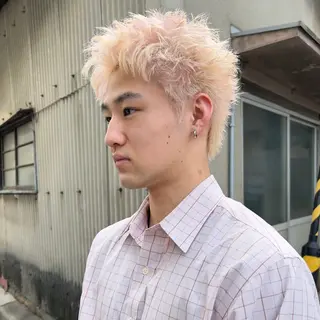 ショート カラー メンズ 大阪メンズパーマ /ショート/らいのヘアスタイル