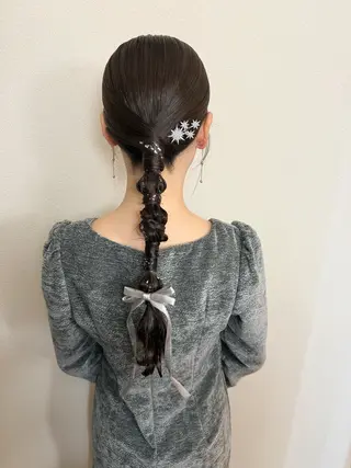 ロング ヘアアレンジ 平山 絵理のヘアスタイル