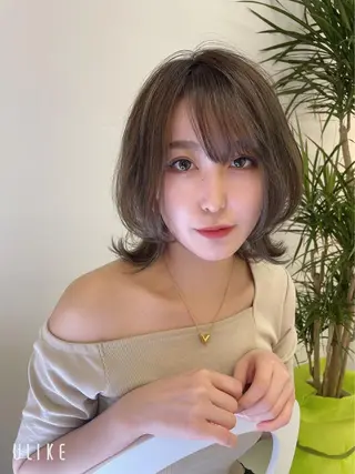 セミロング カラー 札幌ブリーチカラー/ ダブルカラー/ドイのヘアスタイル