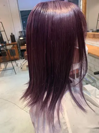セミロング 毛谷 嘉明/ブリーチカラーのヘアスタイル