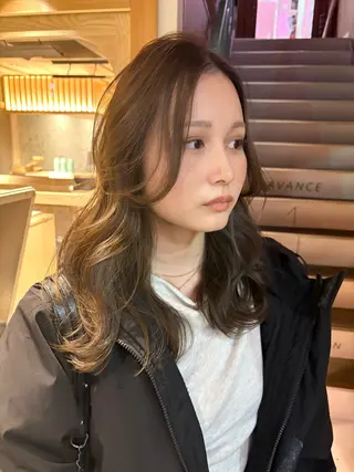 ロング カラー パーマ ヘアアレンジ 【暗め透明感カラー】 【インナー】小島良太のヘアスタイル