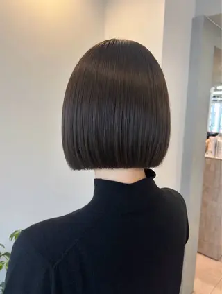 ショート ぱつっとボブ/ ボブ特化/タッセルのヘアスタイル