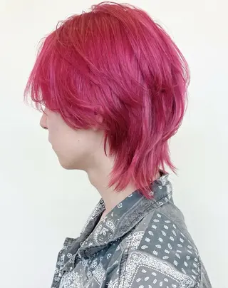 ミディアム fumikaブリーチ /デザインのヘアスタイル