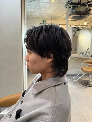 ミディアム パーマ メンズ CHIRU hair salonのヘアスタイル
