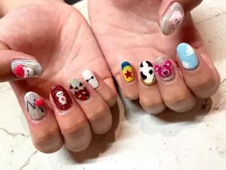 ネイル 韓国/ワンホン/長さ 出しつけ放題🎀のネイルデザイン