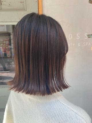 ミディアム 阿部 智子のヘアスタイル