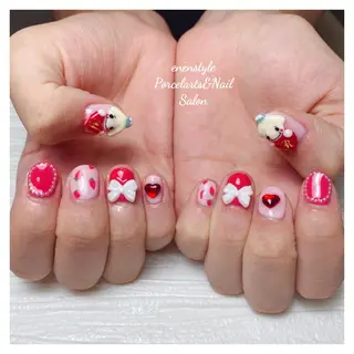 ミディアム ネイル 🐾enen style 🐾のネイルデザイン