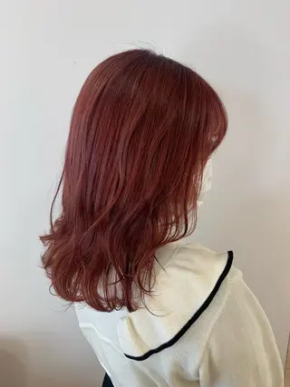 セミロング カラー 暖色/ブリーチカラー 🎀 M i k uのヘアスタイル