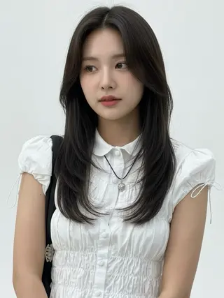ミディアム 韓国レイヤーカット 🫧大阪梅田レイヤーのヘアスタイル