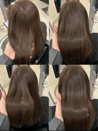 セミロング カラー 佐伯 美麗のヘアスタイル