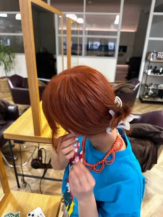 ミディアム カラー 土橋 香のヘアスタイル