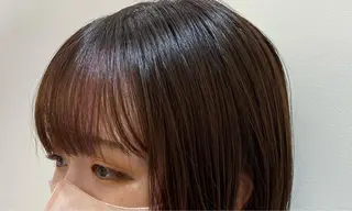 ミディアム カラー レイヤーカット/ ハイライト 千咲季のヘアスタイル