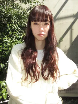 ロング レイヤーカット\ウル フ　chinatsuのヘアスタイル