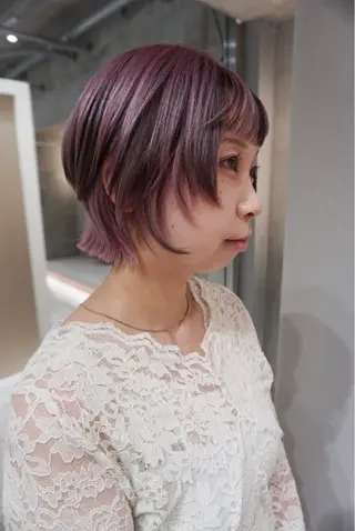 ショート カラー 大卒フリーランス 美容師☆ぬくいせいなのヘアスタイル
