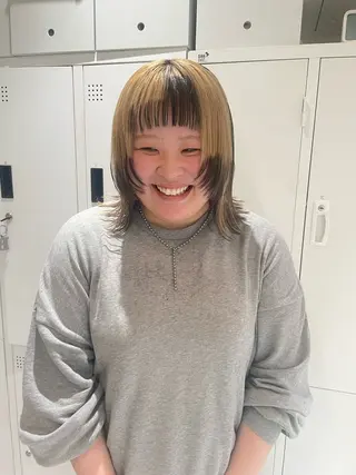 ミディアム カラー 髙橋奈緒子 ⭐︎newi京橋のヘアスタイル