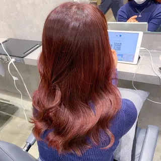 ロング カラー ヘアアレンジ 新宿♥ハッシュカット 暖色カラー♥Unaのヘアスタイル