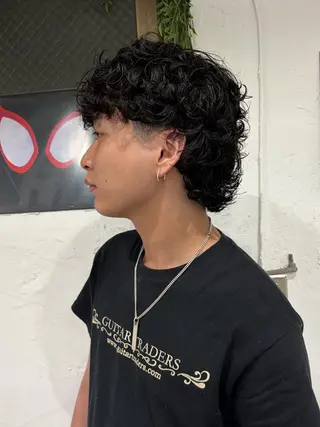 ショート パーマ メンズ pizzicato あき坊のヘアスタイル